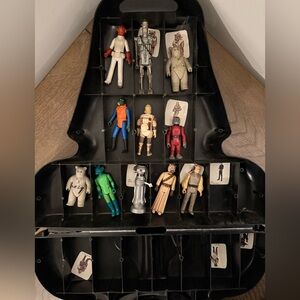 Vintage Star Wars Kenner 1980s Darth Vader Case with Figures Ewoks Greedo
